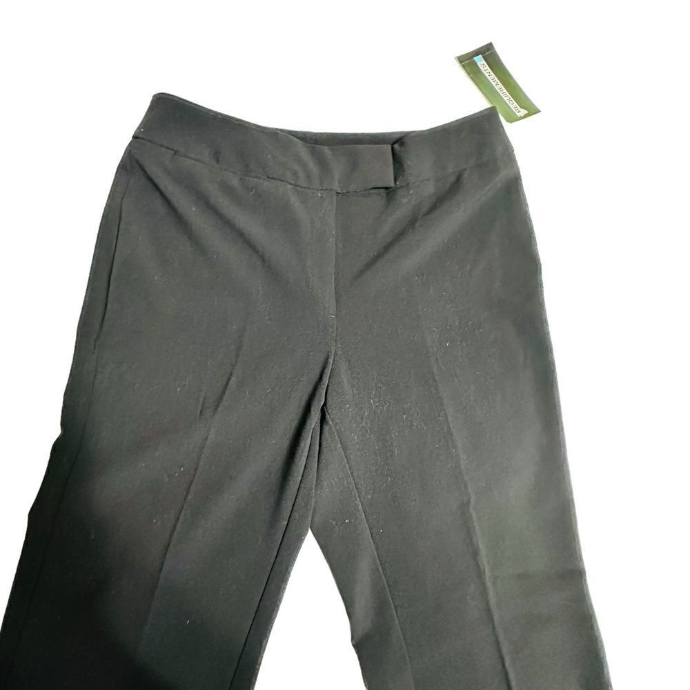 Vintage Requirements Black Crepe High Waist Flat Front Trousers Size 6 NWT - Picture 6 of 11
